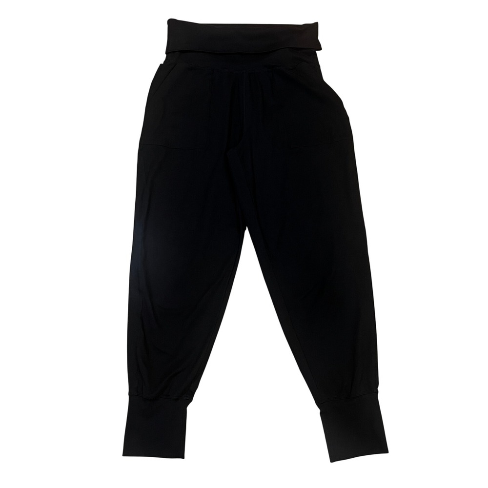 OFFLINE by Aerie Harem Foldover Waistband Joggers S Black Pockets